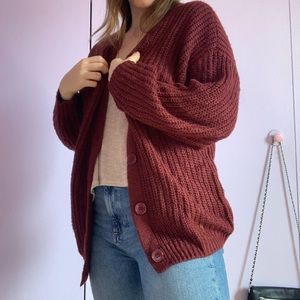 ASOS DESIGN oversized cardigan in chunky rib
